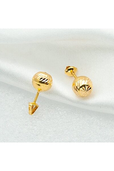 ZENGER GOLD 14 Ayar Altın Top Küpe 0.60 gr