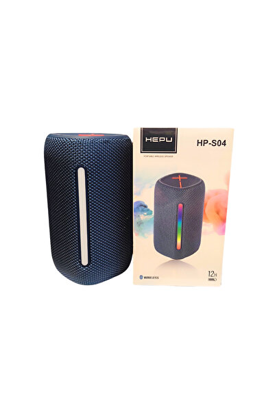 HEPU HP-S04 Taşınabilir Şarjlı Bluetooth Hoparlör Rgb Usb Aux Tf 1200 Mah 3 inc