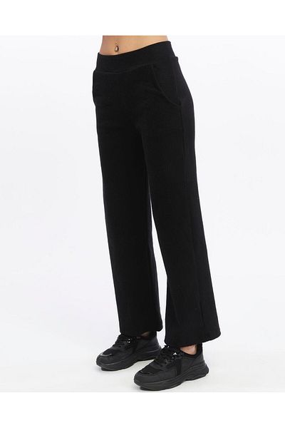 Benisengiydir Women's Relaxed Cut Black Knitwear Pants
