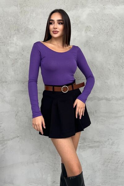 modavingo Guler prințesă mov de damă cu mânecă lungă Badi