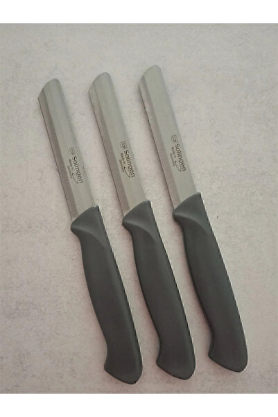 epazar solingen Micro Serrated Chopping Knife 3 pcs Black Gray