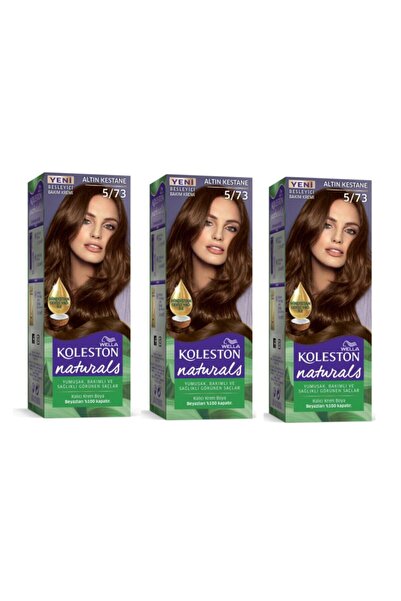 Wella Koleston Saç Boyası Naturals 5/73 Altın Kestane X 3 Adet