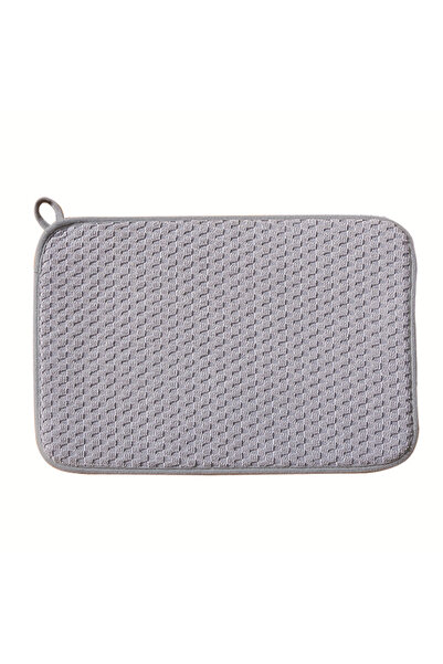 Choice3 30x40cm Light Grey Microfiber Dish Drying Mat Absorbent Dishes Draine...