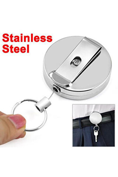 Choice حامل شارات قابل للسحب من الفضة شديدة التحمل مقاس 40 × 15 مم، حامل شارا...