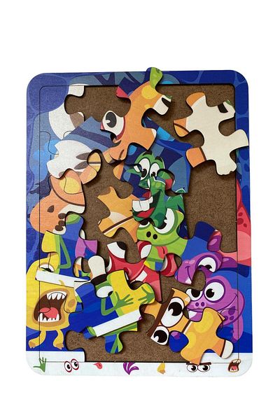 Uçandaire Cute Monsters 54 Piece Wooden Puzzle