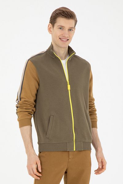 U.S. Polo Assn. Ανδρική Ζακέτα Πλεκτή Χακί 50270879 -VR027