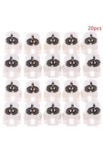 ZLinKJ 20pcs T8/g13 Fluorescent Lamp Holder Heat-resistant Lamp Holder Light Tube Holder