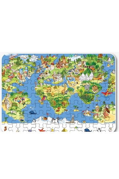 Uçandaire Huge World 54 Piece Wooden Puzzle - Puzzle