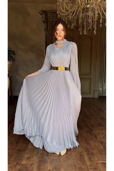 H4K MODA Blissli Angel Sleeve Long Evening Dress