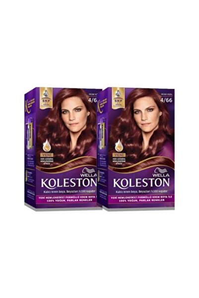 Wella Koleston Kit Saç Boyası 4/66 Sıcak Kızıl X 2 Adet