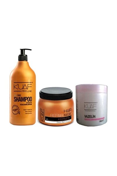Kuaf Tuzsuz Şampuan 1000 ml Keratin Maskesi 500 ml Vazelin 500 ml
