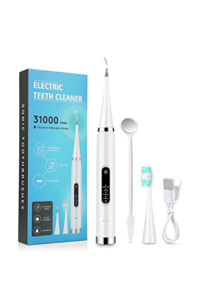 Choice4 WHITE Electric Teeth Whitening Dental Calculus Scaler Plaque Coffee S...