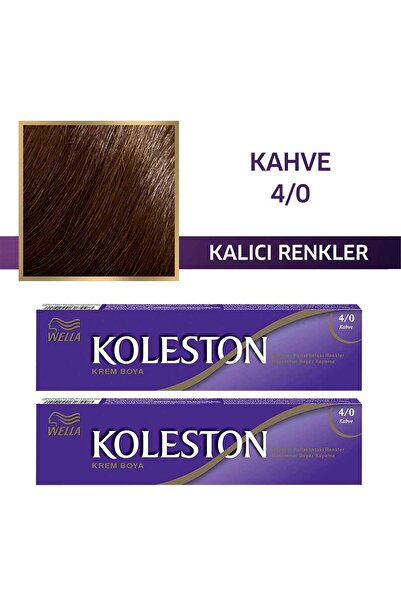 Wella Koleston Tüp Saç Boyası 4/0 Kahve X 2 Adet