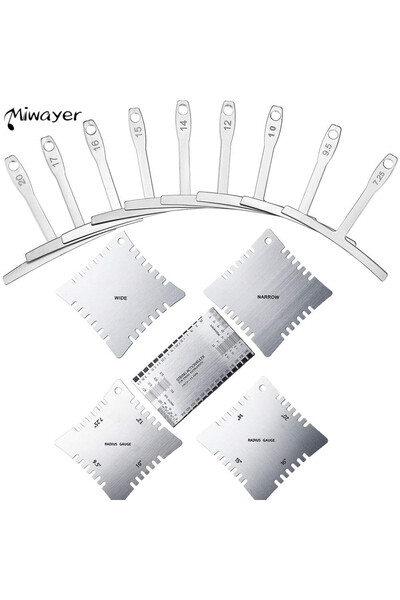 Choice مجموعة أدوات قياس صناعة الجيتار T-4-1 من Miwayer، تتضمن مسطرة ارتفاع ا...