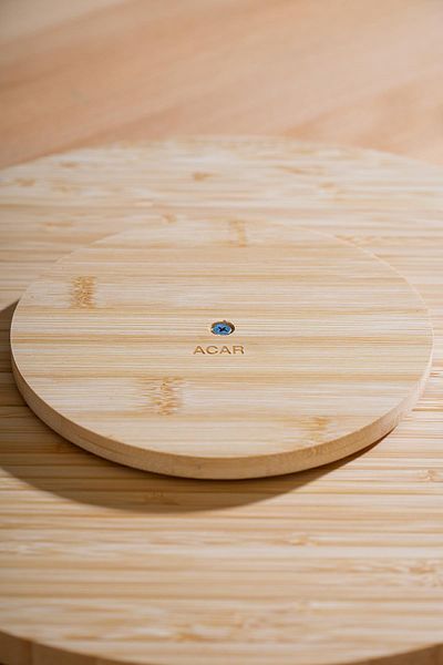 ACAR Bamboo Rotating Mechanism Presentation Plate - 35 cm