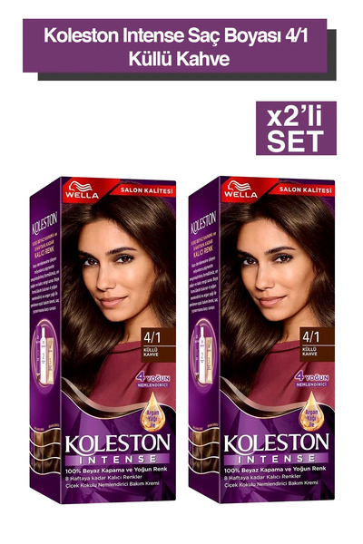 Wella Koleston Intense Saç Boyası 4/1 Küllü Kahve 2x