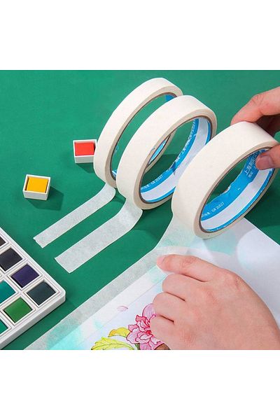Choice Width 20mm 12m Masking Tape White Writable Sealing Self Adhesive Tape Waterproof For Art Painting Sk
