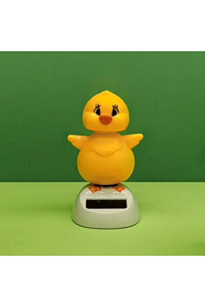 Choice Yellow Solar Shaking Head Chicken Design Car Dashboard Decoration, Cartoon Animal Creative Car Inter