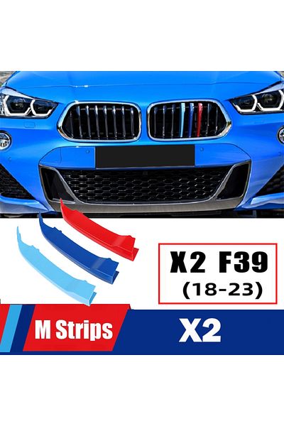 Choice X2 3pcs Abs For Bmw X2 F39 Series 2018 2019 2020 2021 2022 Car Racing Grille Strip Trim Clip M Power