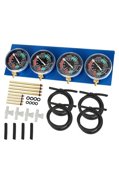 Choice Blue Motorcycle Fuel Carburetor Synchronizer Synchronizer Tool with Hose For 4 Cylinder Engines Mach