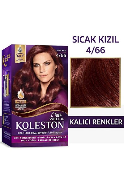 Wella Koleston Kit Saç Boyası 4/66 Sıcak Kızıl