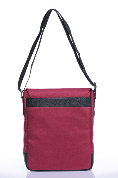 By Hakan Gk15 Postman Όρθια τσάντα χιαστί Claret κόκκινο-μαύρο