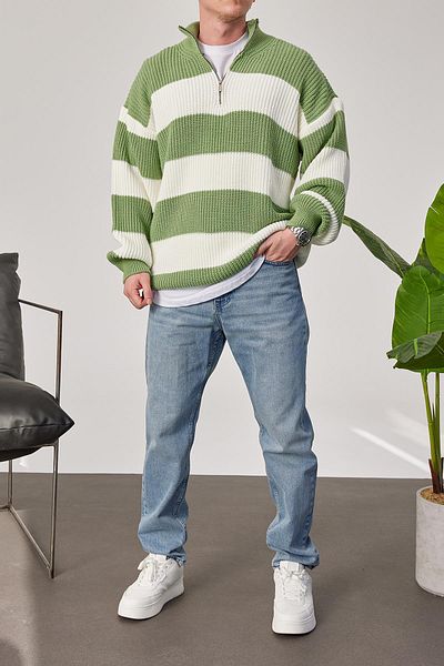 NOMARC Green and White Knitwear Knitted