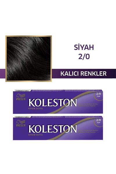 Wella Koleston Tüp Saç Boyası 2/0 Siyah X 2 Adet