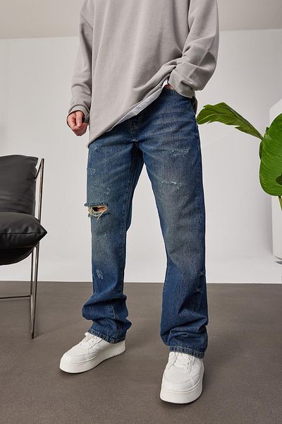 NOMARC 15813 Model Pantaloni de jeans cu detaliu rupt