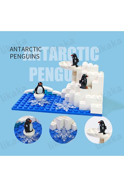 Choice Antarctic Penguins City Farm Animals Building Blocks Nature Animals Fish Otter Moc Underwater World