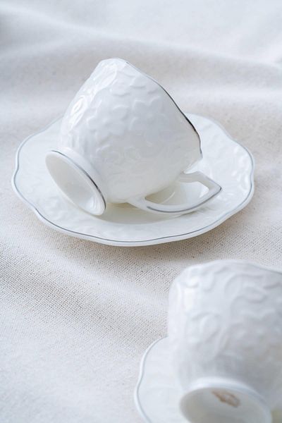 ACAR Octavia 6-Person Silver Coffee Cup Set - 90 ml