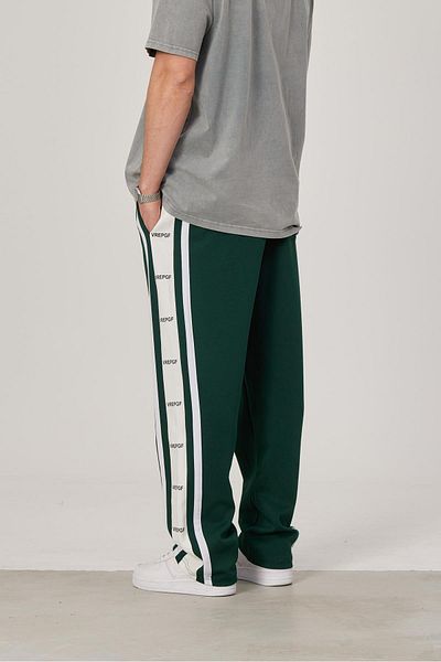 NOMARC Letter Detailed Striped Green Tracksuit