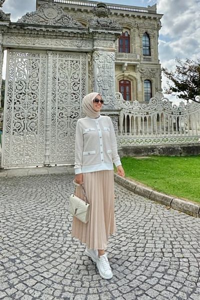 Moodbasic Pleated Crepe Skirt