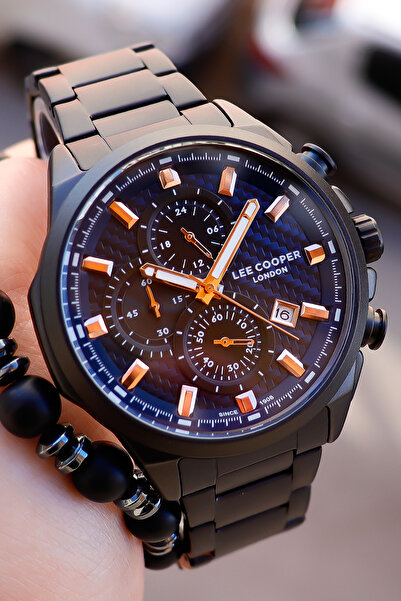 Lee Cooper ساعة يد رجالية مع ساعة توقيت LC07254.690