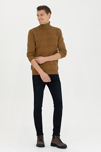 U.S. Polo Assn. Ανδρικό πουλόβερ ανοιχτό χακί 50270980-VR183