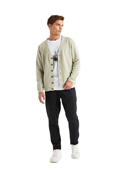 Blackspade Чоловічий довгий рукав зелений кардиган C7T9N5O04