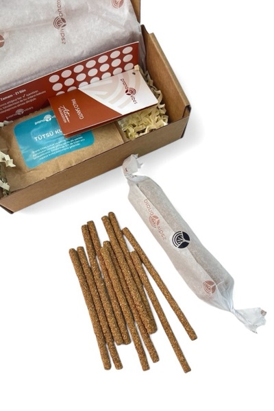 Prana Vibes Palo Santo Tütsü - Sönmeden Uzun Süreli Tüten, Bambu Çubuksuz ve Kömürsüz 10 Artizan Tütsü Çubuğu