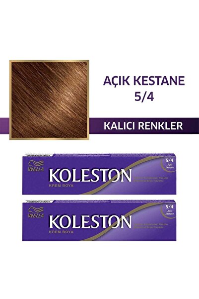 Wella Koleston Tüp Saç Boyası 5/4 Açık Kestane X 2 Adet