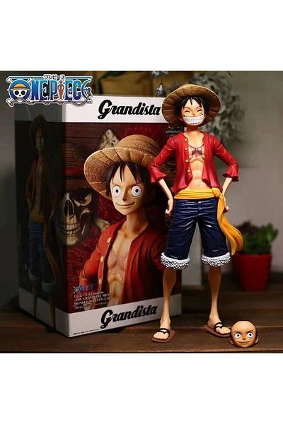 Choice 28cm One Piece Anime Figure Confident Smiley Luffy Three Form Face Changing Doll Action Figurine ...