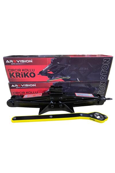 ARSVİSİON AUTO ACCESSORIES Araba Kaldırma Oto Krikosu 2 Ton Makas Cırcır Otom...