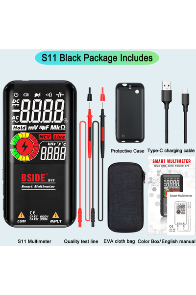 Choice1 S11 بطارية ليثيوم BSIDE مقياس متعدد رقمي S10 S11 S20 ذكي تيار مستمر ت...