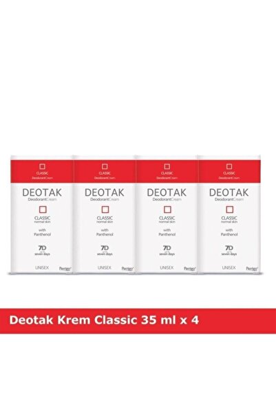 Deotak Krem Deodorant Classic 35 ml Unisex X 4 Adet
