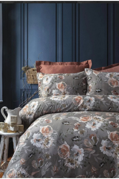 İssimo Home Shady Pamuk Saten Çift Kişilik Nevresim Takımı