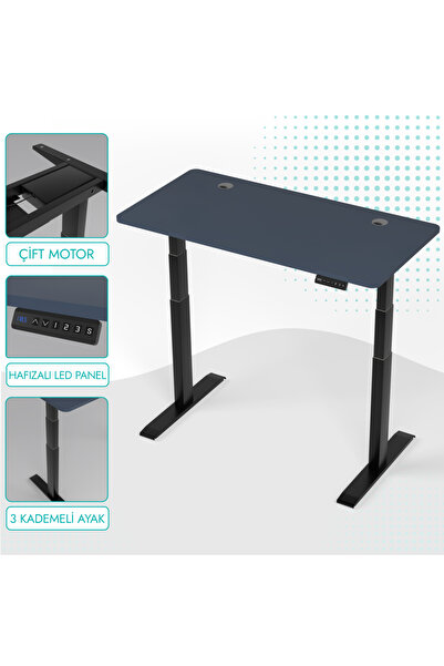 EDUSA O-Flex Duo Çift Motorlu Elektrikli Yükseklik Ayarlı Masa - 180X80 - Pas...