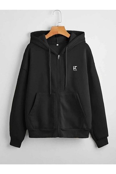 Karatopak Hanorac oversize unisex - Imprimat și cu fermoar