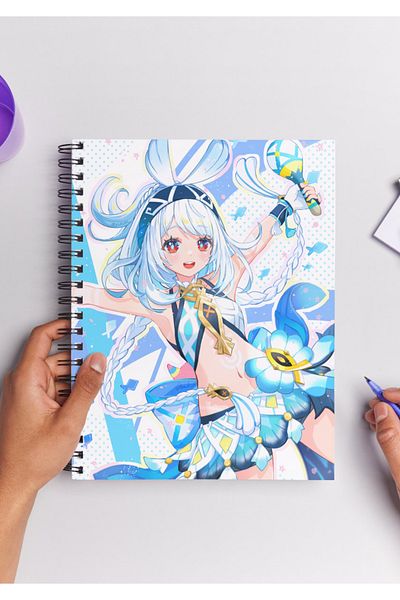 Home Genshin Mualani Spiral Notebook A5 (50 Sheets)