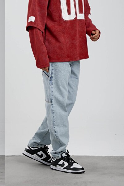 NOMARC Синій DF Штрих-код Кишеня Детальний Синій Джинси