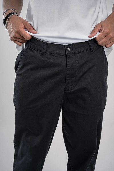 NOMARC Gabardine Black Trousers
