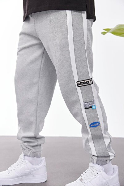 NOMARC Erkek Assault Yazılı Gri Eşofman Altı