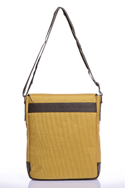 By Hakan Τσάντα χιαστί Gk15 Postman Κίτρινο-χακί